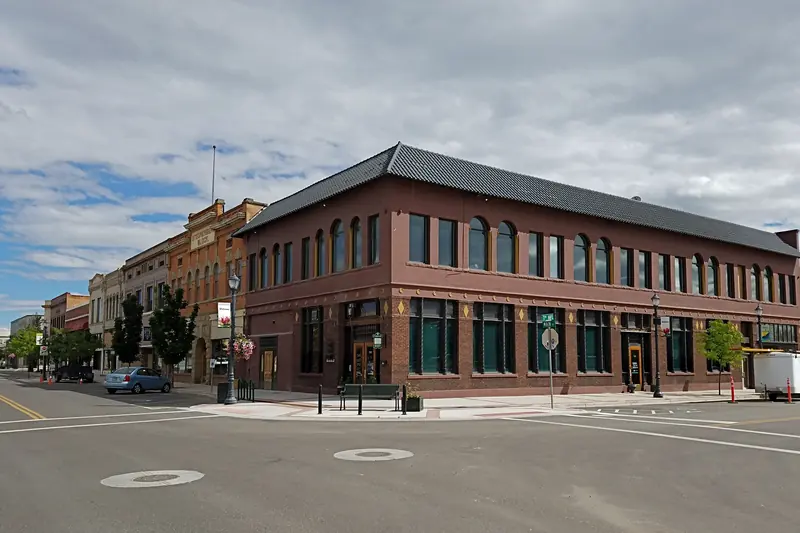 Historic downtown Caldwell, Idaho brick building