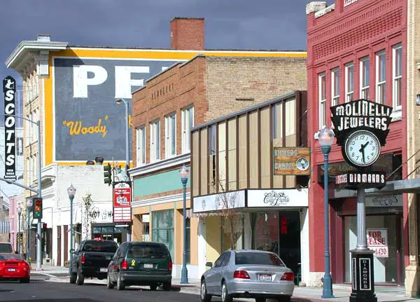 Old Town Pocatello, Idaho storefronts